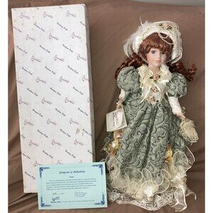 VTG Duck House Heirloom Victorian Doll “Peggy” 19” With Tag & Certificate